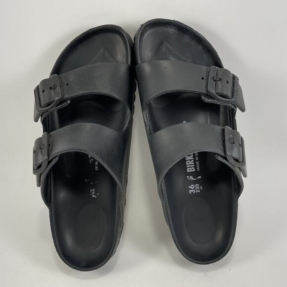 Birkenstock Arizona EVA Slide Sandals Womens Size 36 US Size 5-5.5 Black Buckle - Picture 5 of 9